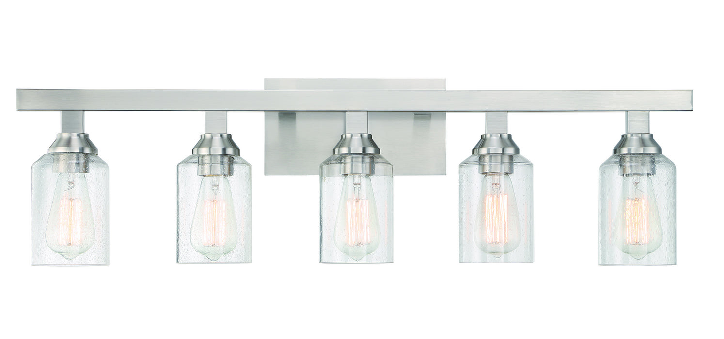 Craftmade 53105-BNK Five Light Vanity, Brushed Polished Nickel