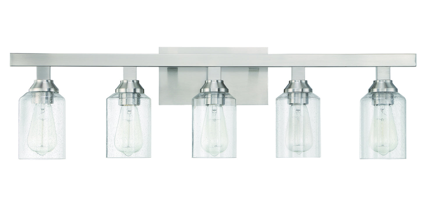 Craftmade 53105-BNK Five Light Vanity, Brushed Polished Nickel