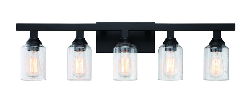 Craftmade 53105-FB Five Light Vanity, Flat Black