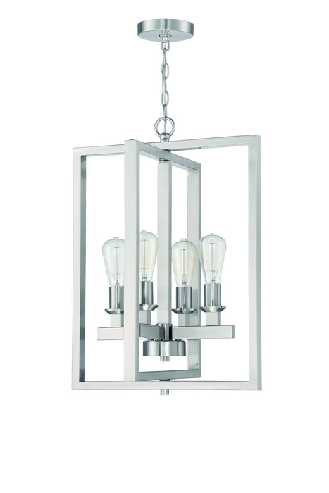 Craftmade 53134-BNK Four Light Foyer Pendant, Brushed Polished Nickel