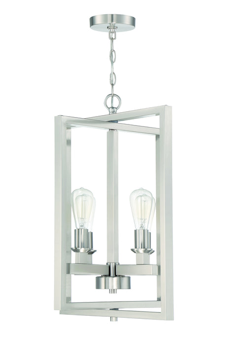 Craftmade 53134-BNK Four Light Foyer Pendant, Brushed Polished Nickel