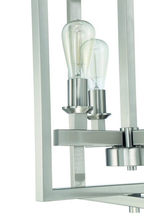 Craftmade 53134-BNK Four Light Foyer Pendant, Brushed Polished Nickel