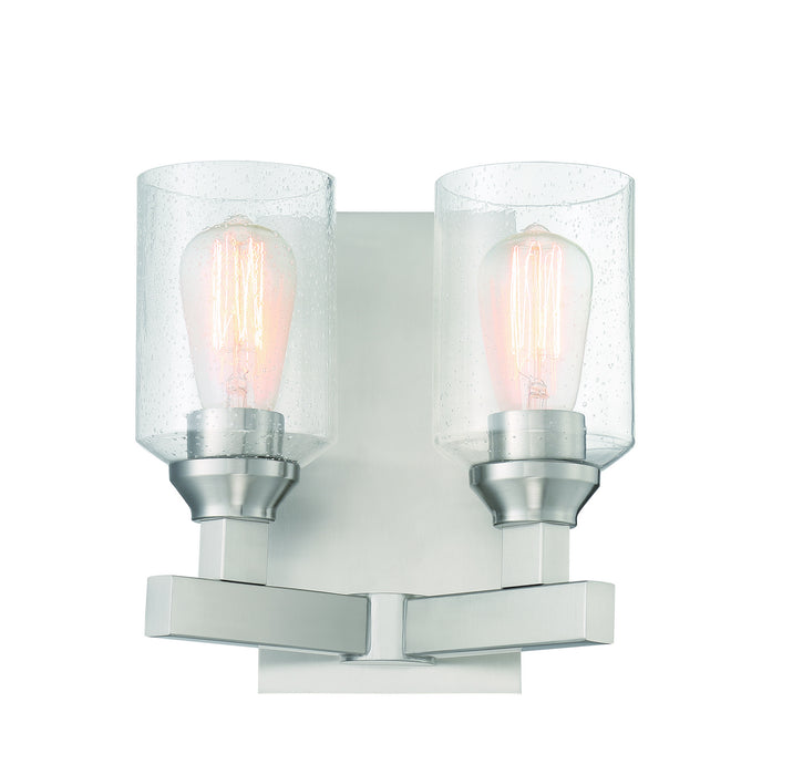 Craftmade 53162-BNK Two Light Wall Sconce, Brushed Polished Nickel