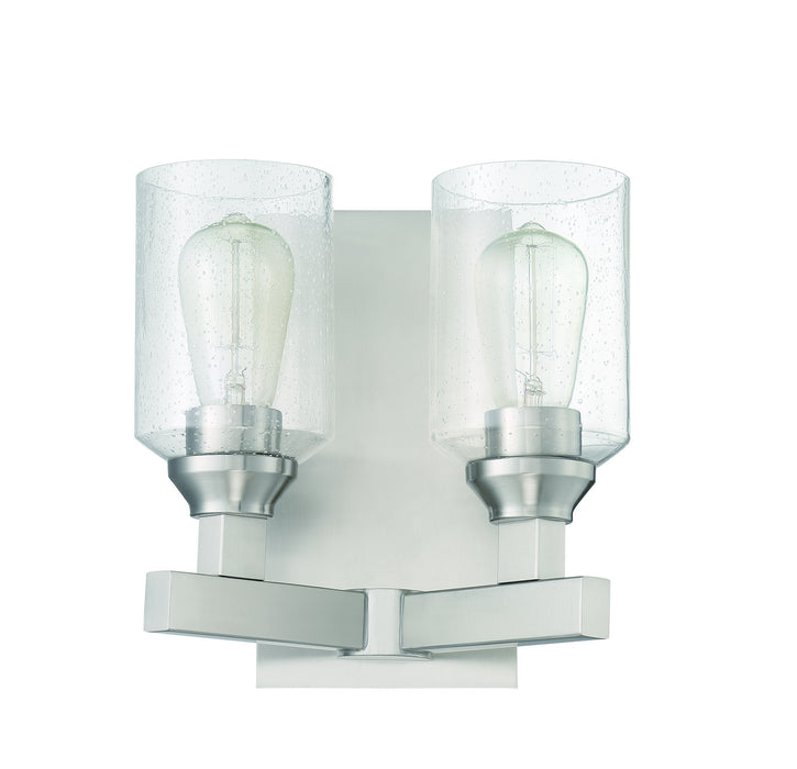 Craftmade 53162-BNK Two Light Wall Sconce, Brushed Polished Nickel