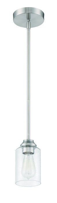 Craftmade 53191-BNK One Light Mini Pendant, Brushed Polished Nickel