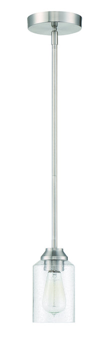 Craftmade 53191-BNK One Light Mini Pendant, Brushed Polished Nickel