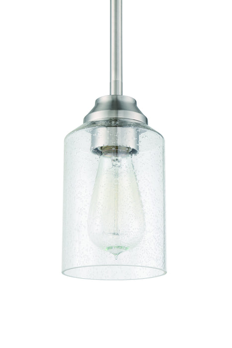 Craftmade 53191-BNK One Light Mini Pendant, Brushed Polished Nickel