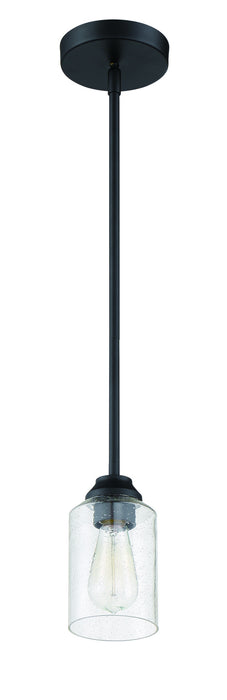 Craftmade 53191-FB One Light Mini Pendant, Flat Black