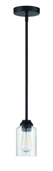 Craftmade 53191-FB One Light Mini Pendant, Flat Black