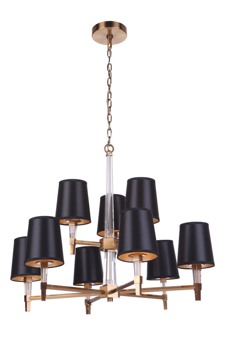 Craftmade 53229-SB Nine Light Chandelier, Satin Brass