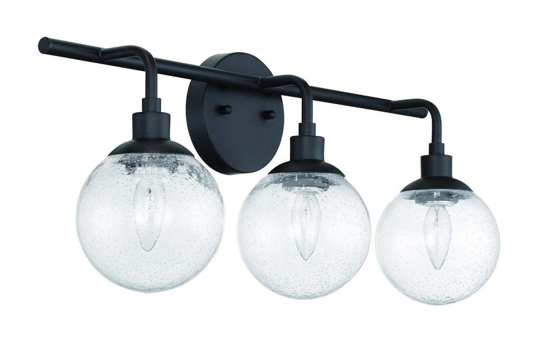 Craftmade 53303-FB Three Light Vanity, Flat Black