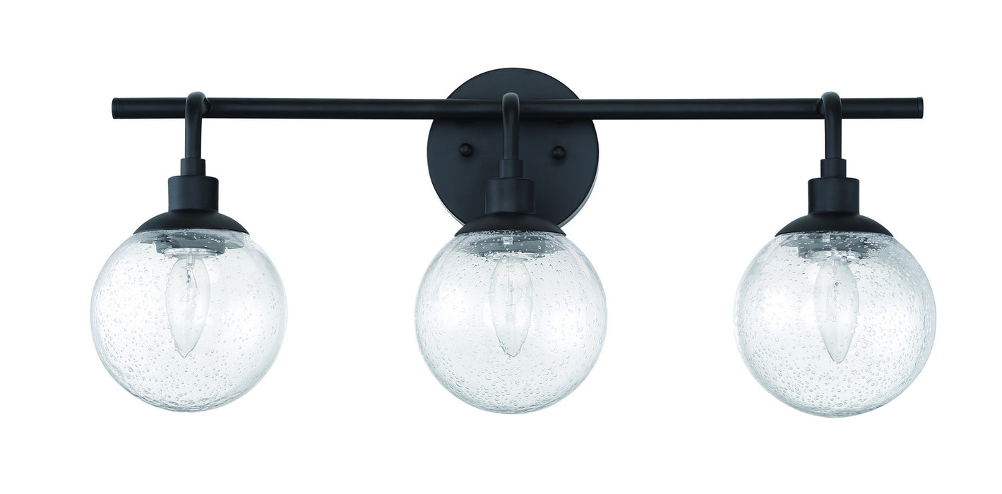 Craftmade 53303-FB Three Light Vanity, Flat Black