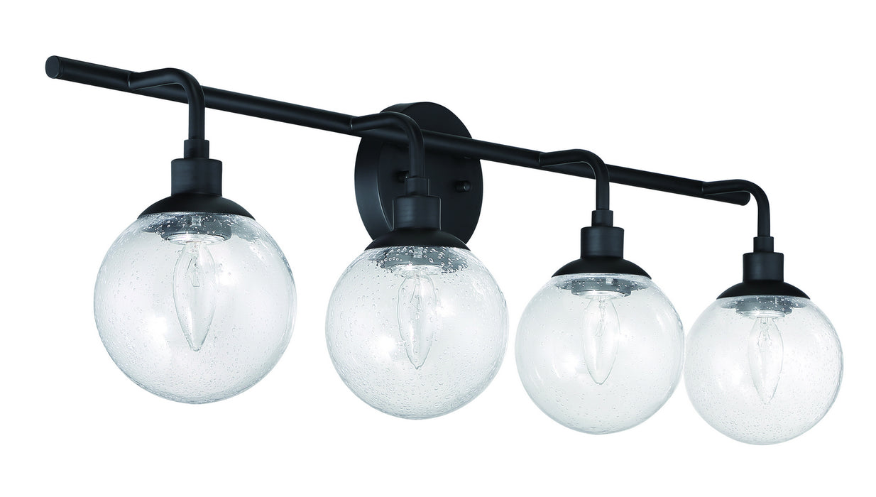 Craftmade 53304-FB Four Light Vanity, Flat Black
