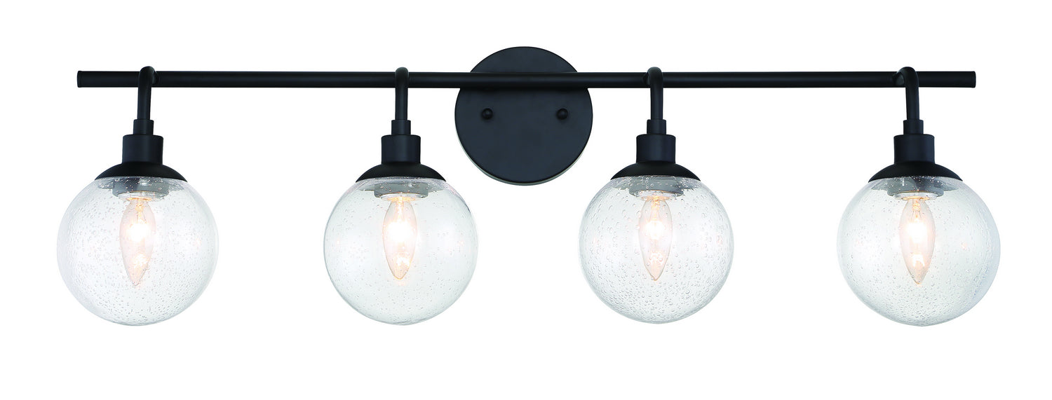 Craftmade 53304-FB Four Light Vanity, Flat Black
