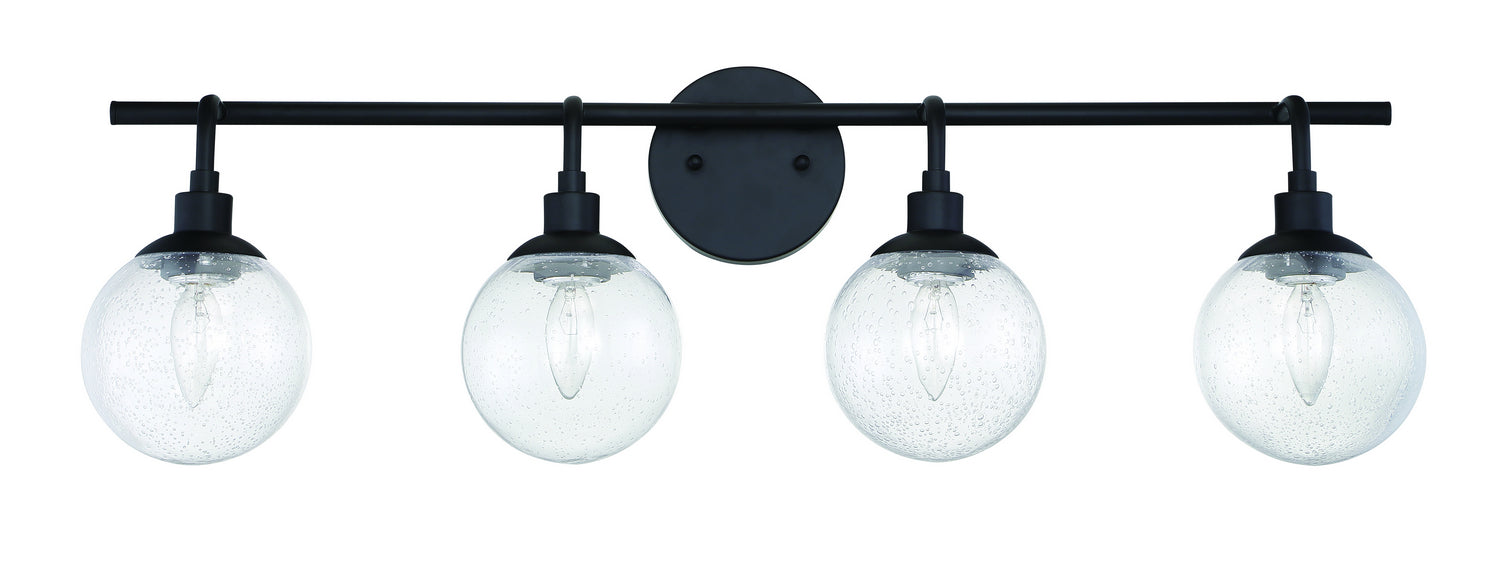 Craftmade 53304-FB Four Light Vanity, Flat Black
