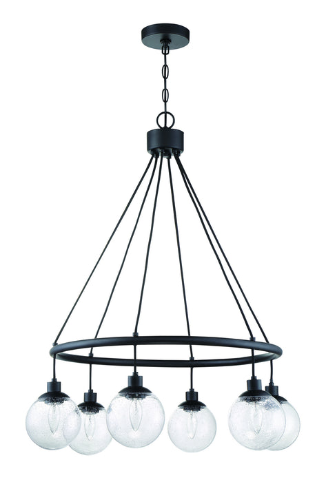 Craftmade 53326-FB Six Light Chandelier, Flat Black