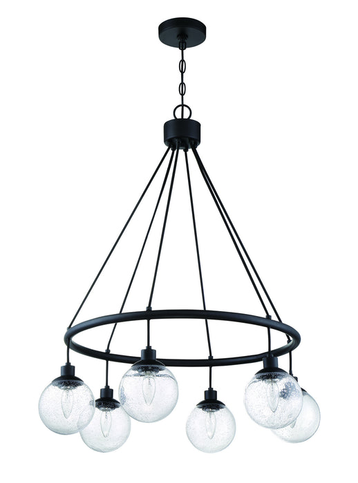 Craftmade 53326-FB Six Light Chandelier, Flat Black