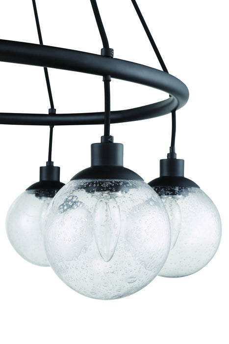 Craftmade 53326-FB Six Light Chandelier, Flat Black