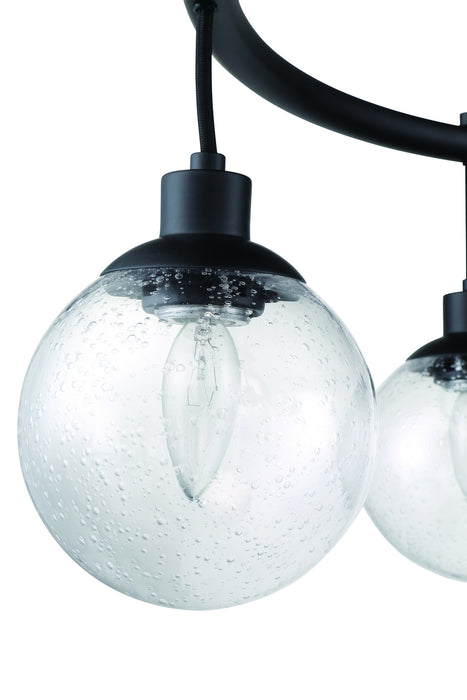 Craftmade 53326-FB Six Light Chandelier, Flat Black