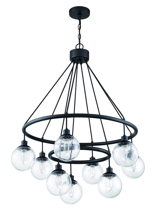 Craftmade 53329-FB Nine Light Chandelier, Flat Black