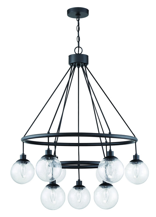 Craftmade 53329-FB Nine Light Chandelier, Flat Black