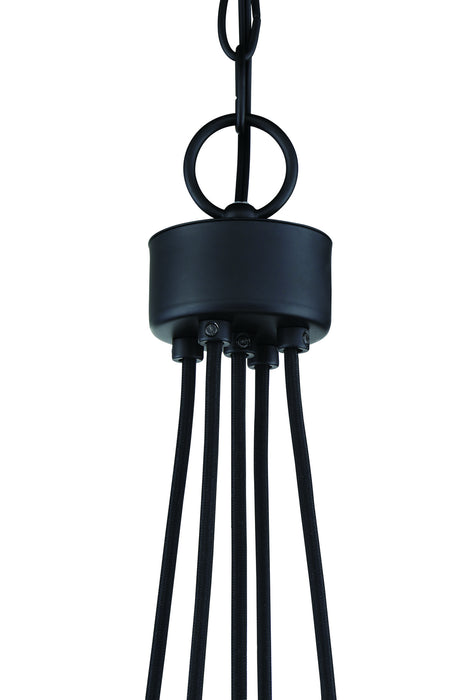 Craftmade 53395-FB Five Light Pendant, Flat Black