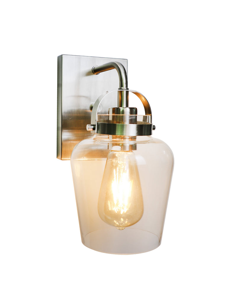 Craftmade 53501-BNK One Light Wall Sconce, Brushed Polished Nickel