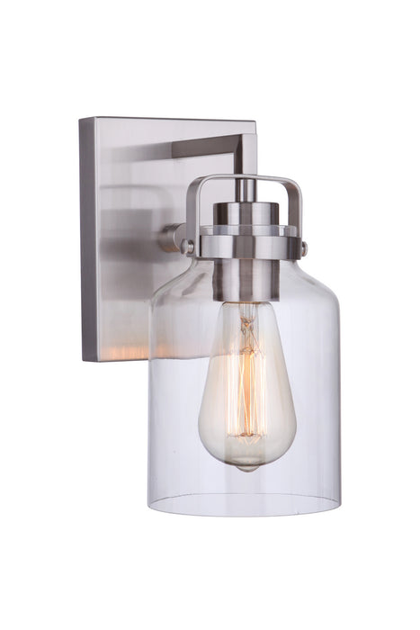 Craftmade 53601-BNK One Light Wall Sconce, Brushed Polished Nickel
