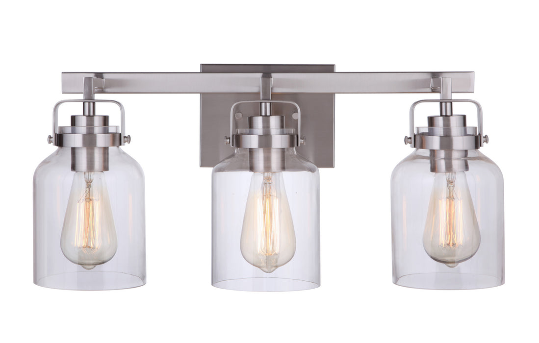 Craftmade 53603-BNK Three Light Vanity, Brushed Polished Nickel