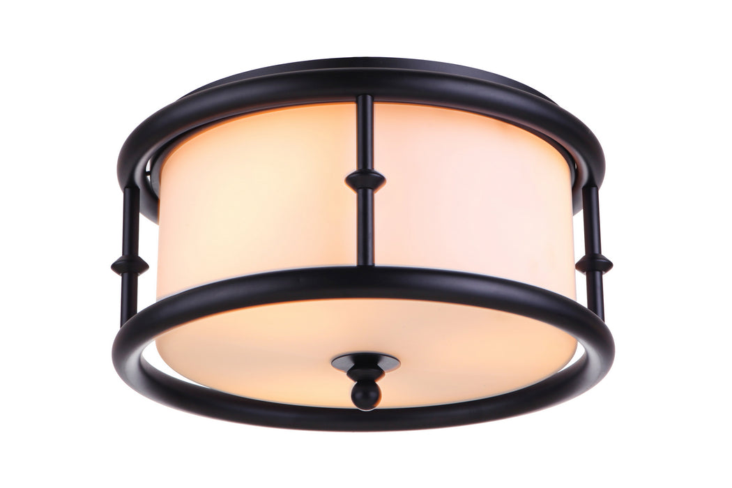 Craftmade 53783-FB Three Light Flushmount, Flat Black