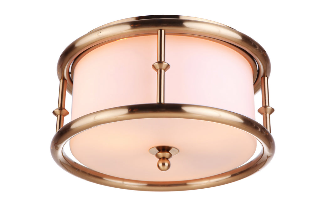 Craftmade 53783-SB Three Light Flushmount, Satin Brass