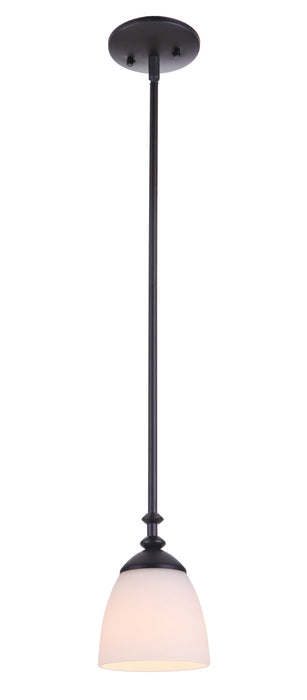 Craftmade 53791-FB One Light Mini Pendant, Flat Black