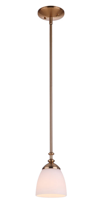 Craftmade 53791-SB One Light Mini Pendant, Satin Brass