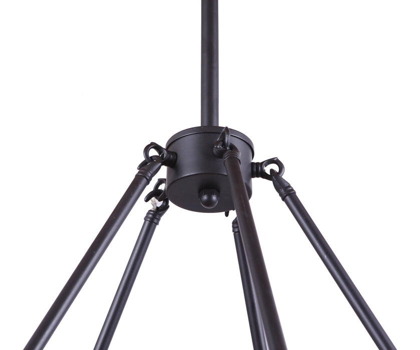 Craftmade 54025-OBG Five Light Outdoor Chandelier, Oiled Bronze Gilded