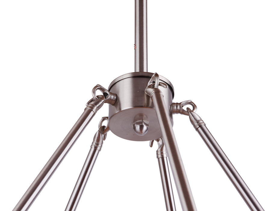 Craftmade 54025-SA Five Light Outdoor Chandelier, Satin Aluminum