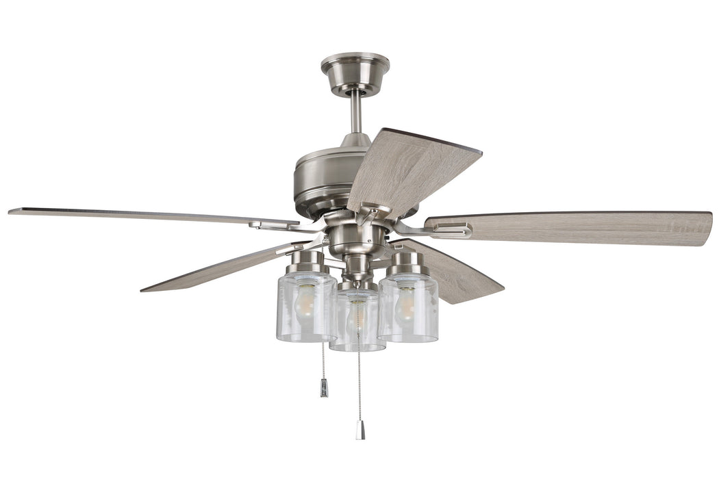 Craftmade KTE52BNK5 52" Ceiling Fan, Brushed Polished Nickel