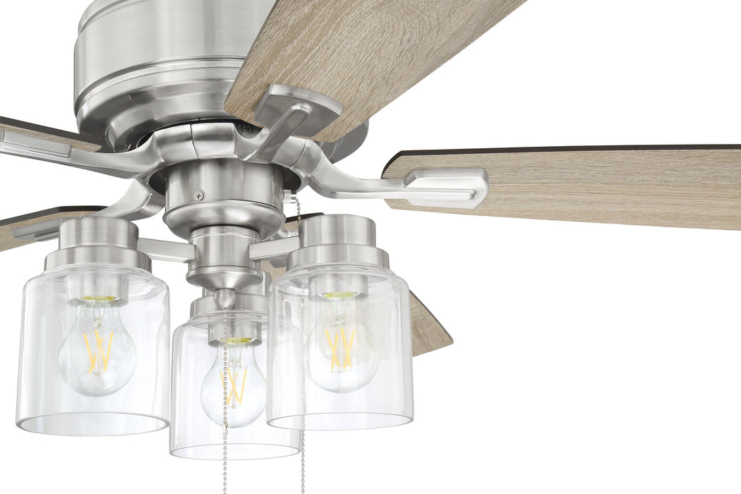 Craftmade KTE52BNK5 52" Ceiling Fan, Brushed Polished Nickel