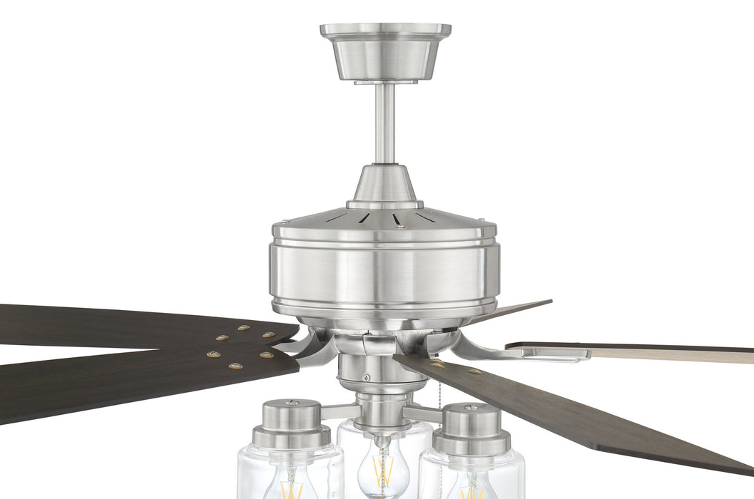 Craftmade KTE52BNK5 52" Ceiling Fan, Brushed Polished Nickel