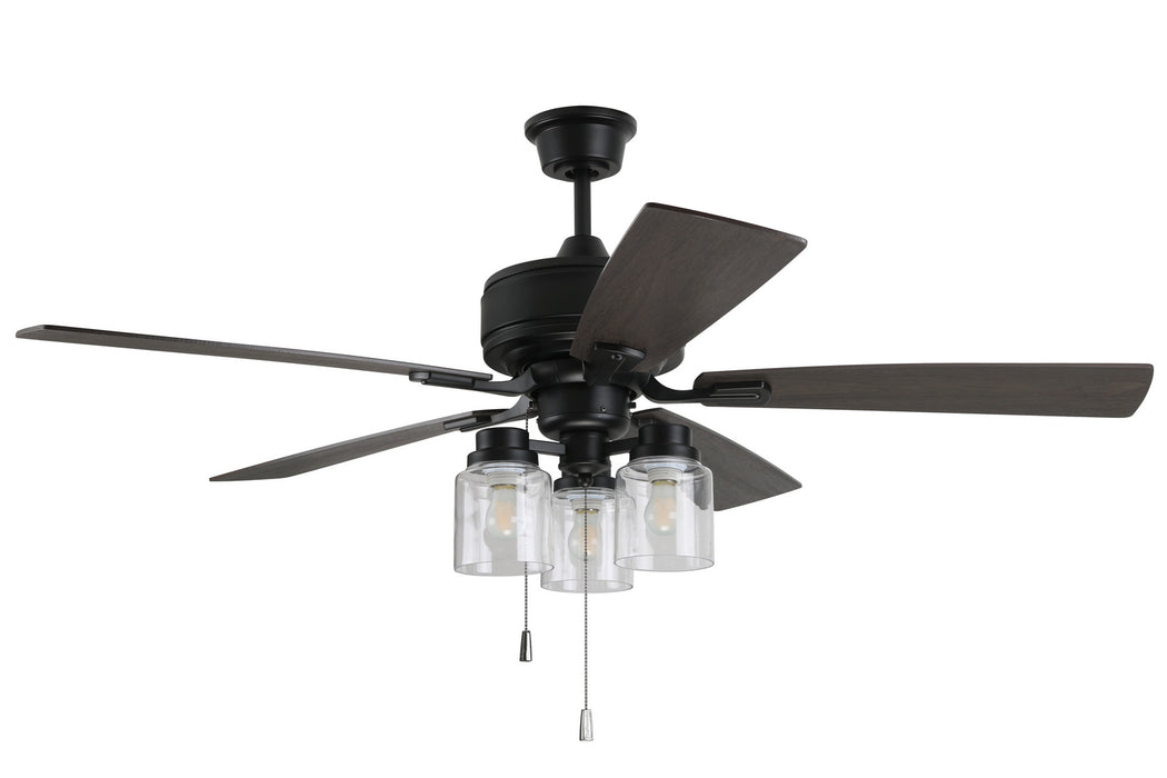 Craftmade KTE52FB5 52" Ceiling Fan, Flat Black