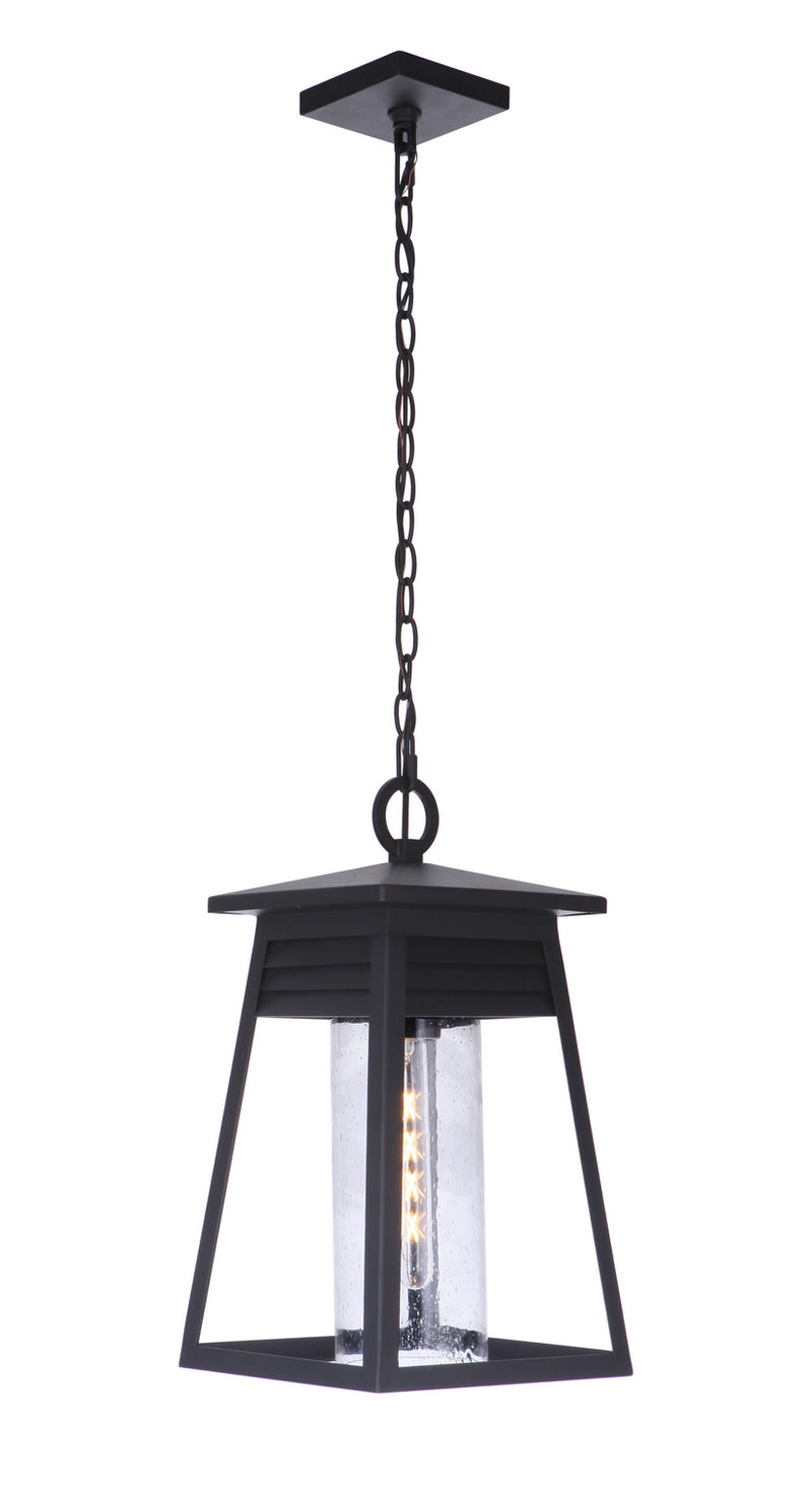 Craftmade ZA2721-TB One Light Outdoor Pendant, Textured Black
