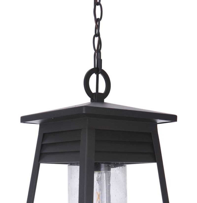 Craftmade ZA2721-TB One Light Outdoor Pendant, Textured Black
