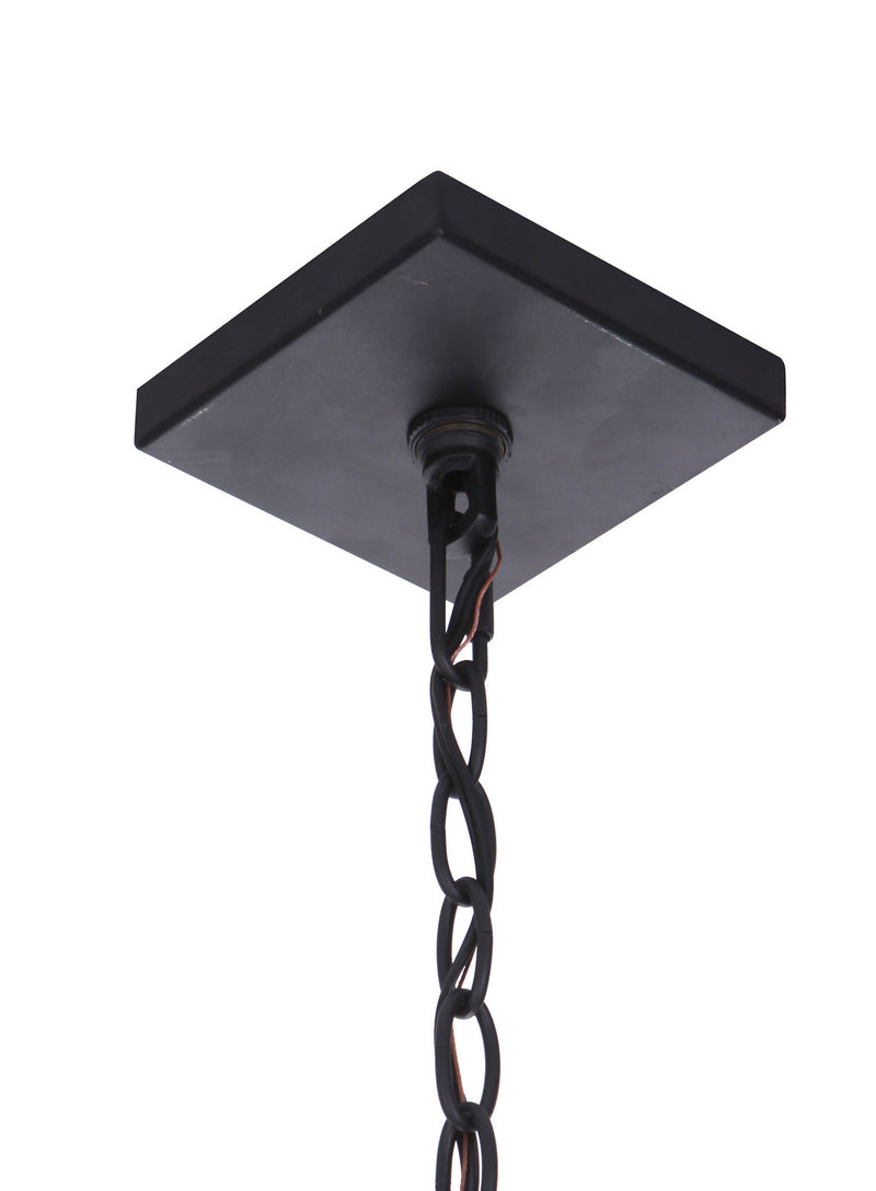 Craftmade ZA2721-TB One Light Outdoor Pendant, Textured Black