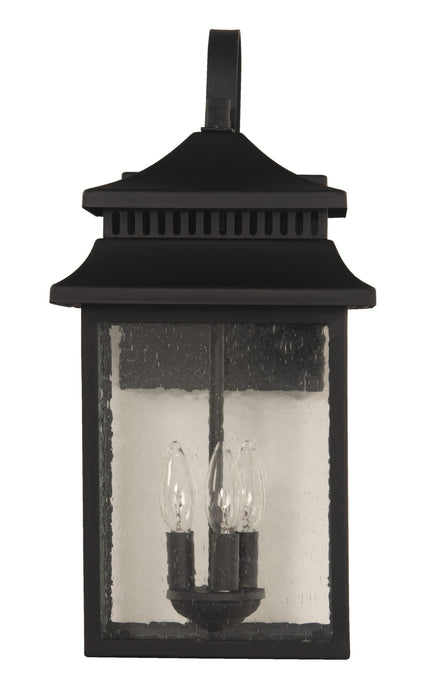 Craftmade ZA3124-TB Three Light Outdoor Wall Mount, Textured Black
