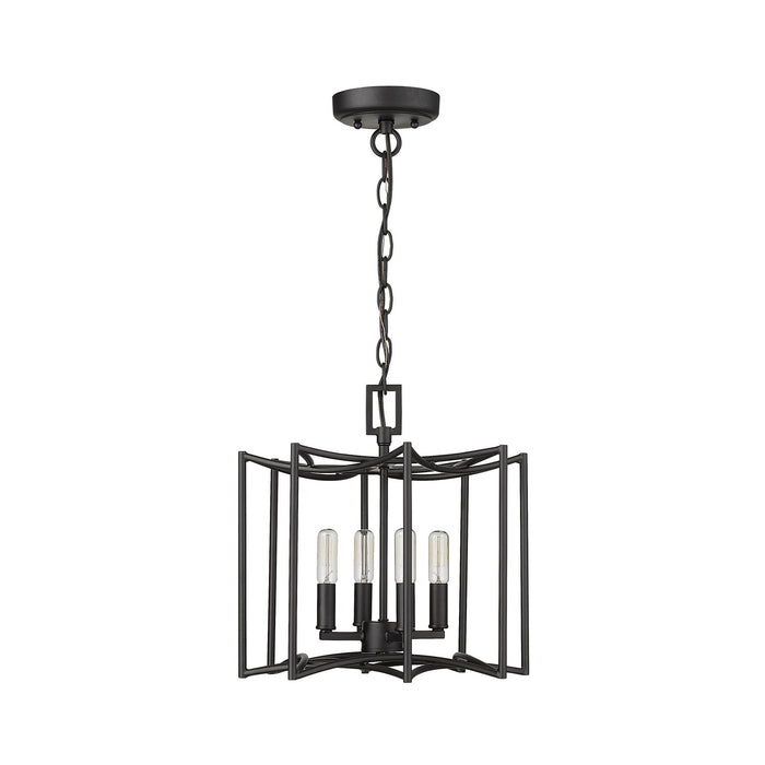 Acclaim Lighting IN10050BK Four Light Pendant, Matte Black