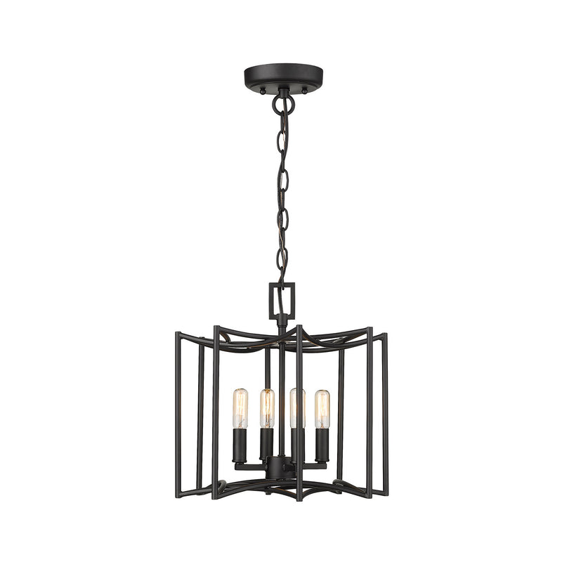 Acclaim Lighting IN10050BK Four Light Pendant, Matte Black
