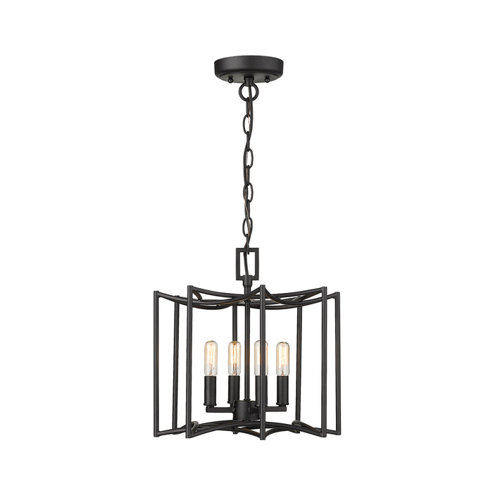 Acclaim Lighting IN10050BK Four Light Pendant, Matte Black