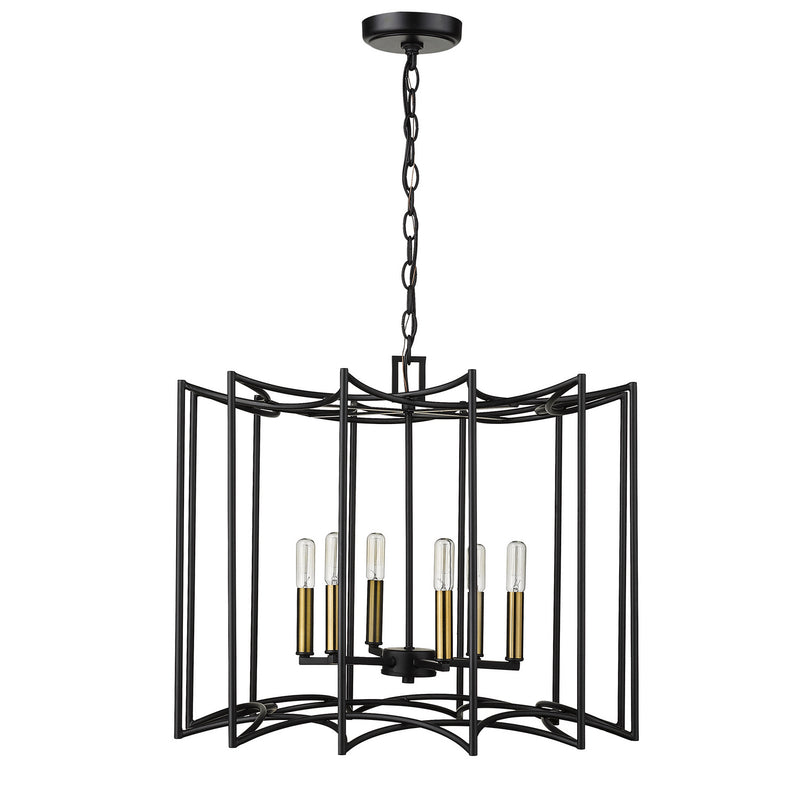 Acclaim Lighting IN10051BK Eight Light Pendant, Matte Black
