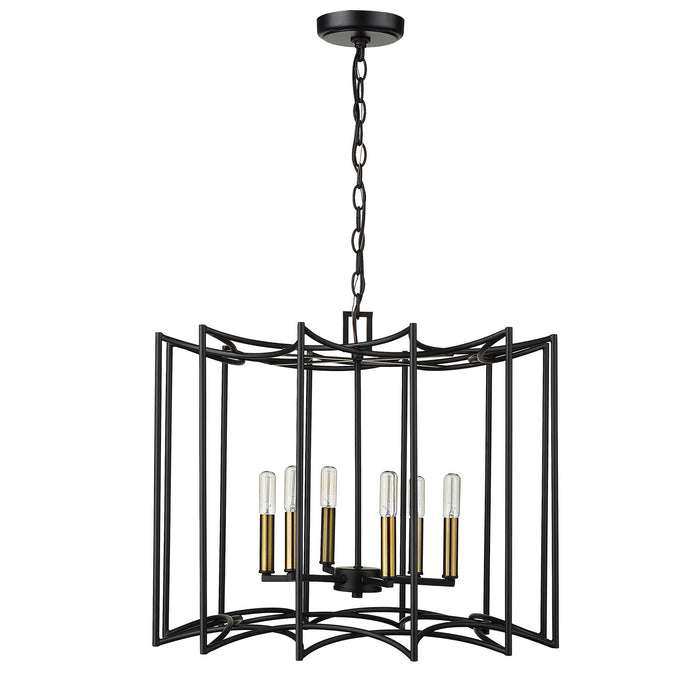 Acclaim Lighting IN10051BK Eight Light Pendant, Matte Black