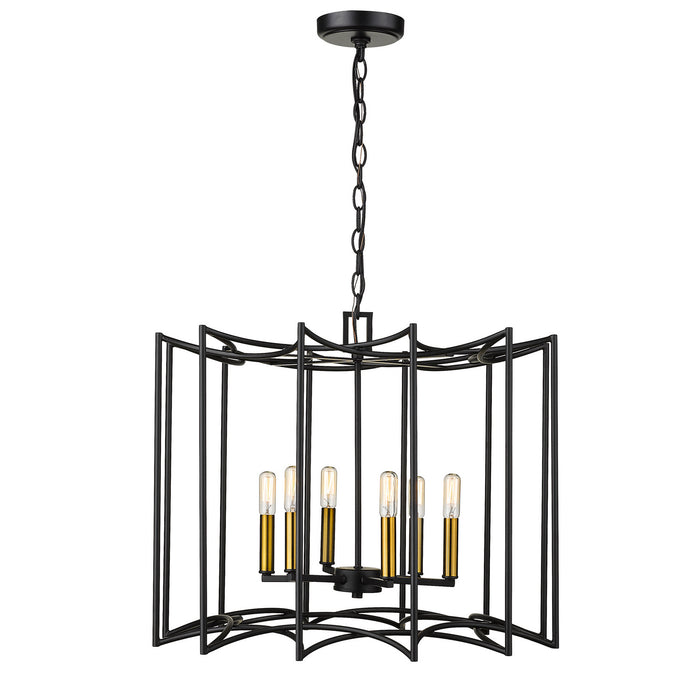 Acclaim Lighting IN10051BK Eight Light Pendant, Matte Black