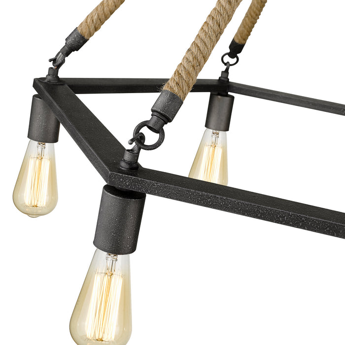 Acclaim Lighting IN10055AGY Six Light Chandelier, Antique Gray